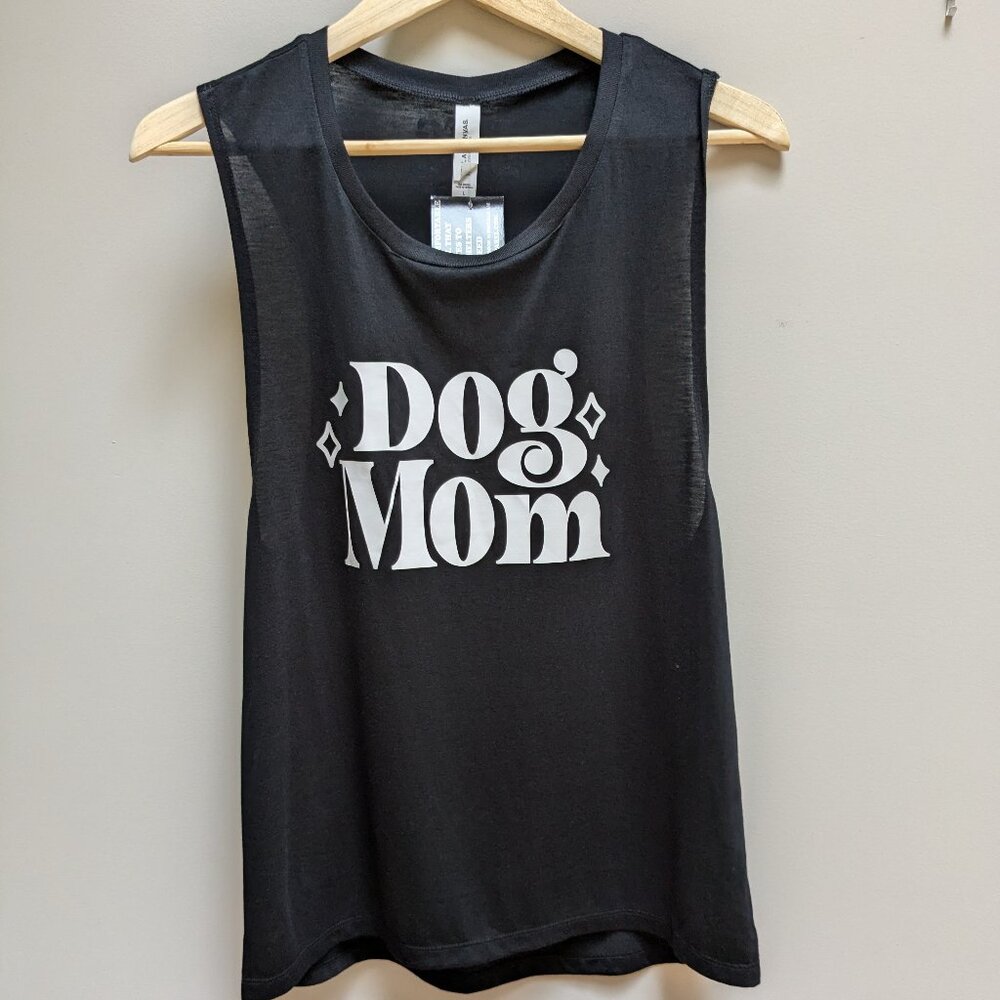 NEW Premium Bella Canvas DOG MOM Tank Sleeveless Top Furbaby Puppy Proud Mom NW